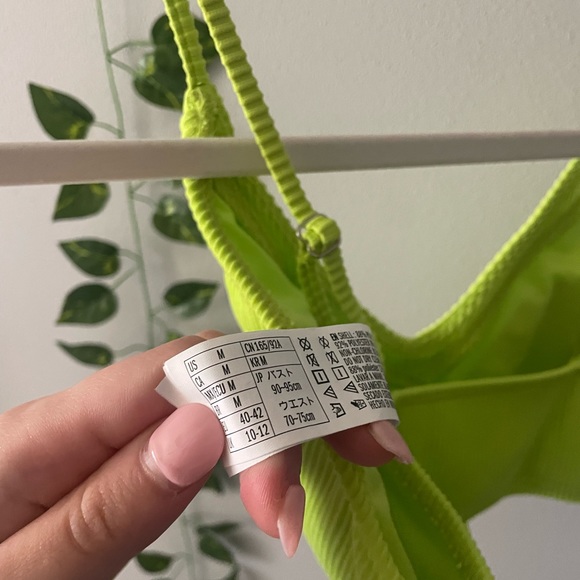 F21 Neon Tie Swimsuit Top - Picture 3 of 4